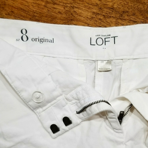 ANN TAYLOR LOFT SHORTS | WHITE | SIZE 8 - Picture 3 of 3
